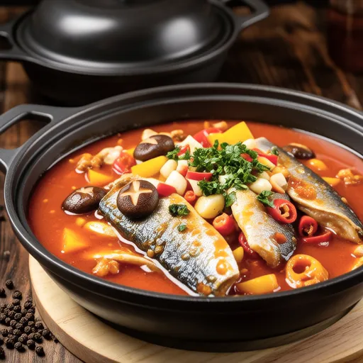 Spicy Tomato Simmered Horse Mackerel