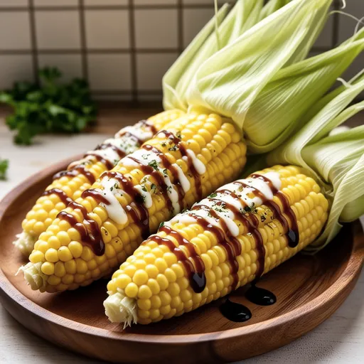 Grilled Young Corn with Soy Sauce and Mayo