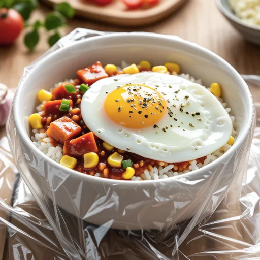 Microwave Cheese Rice Bowl