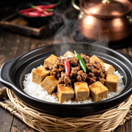 Spicy Braised Tofu with Rice