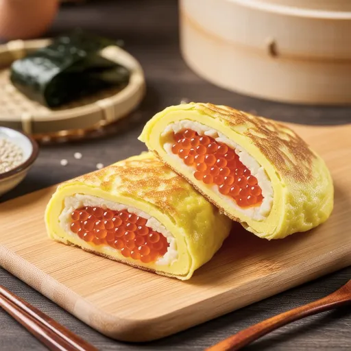 Mentaiko and Nori Rolled Omelette