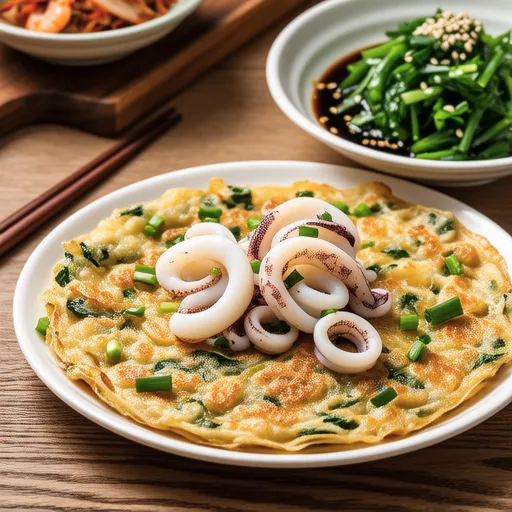 Korean Squid Pancake and Chive Salad