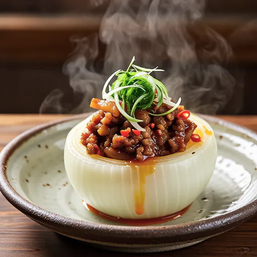 New Onion with Spicy Meat Miso