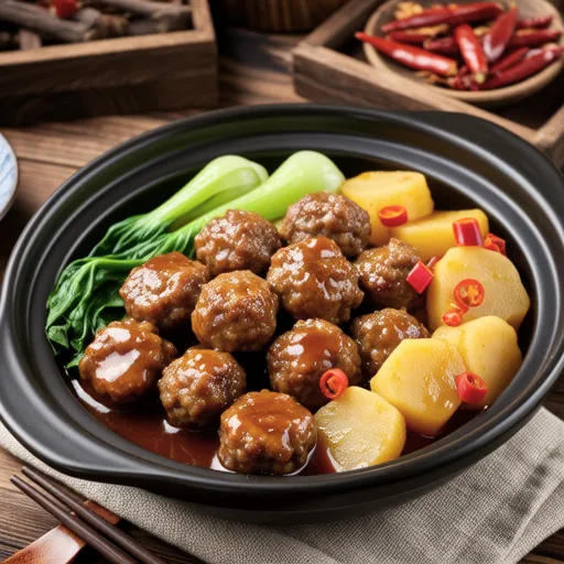 Pork Meatball and Root Vegetable Kinpira