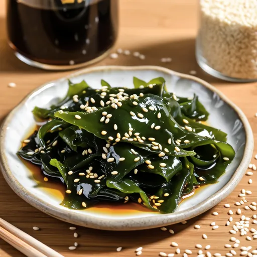 Wakame Stir-fried with Sesame Oil