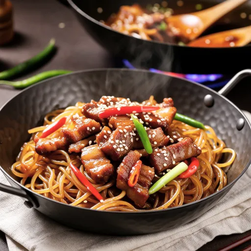 Stir-fried Pork and Shirataki Japchae Style