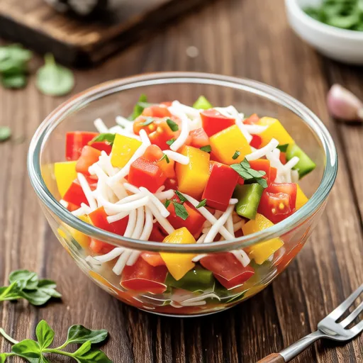 Shirasu Salad with Bell Pepper and Tomato