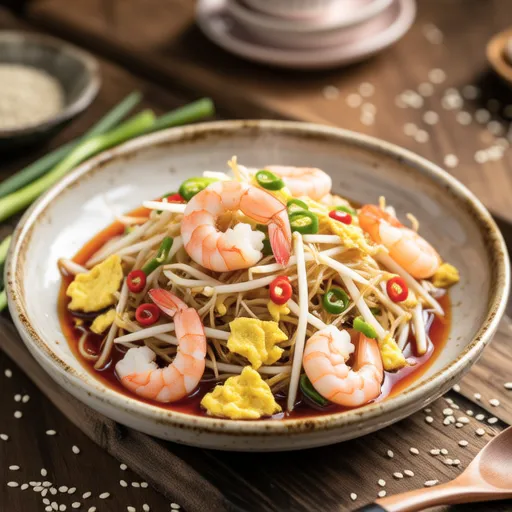 Bean Sprout Shrimp Egg Stir-fry