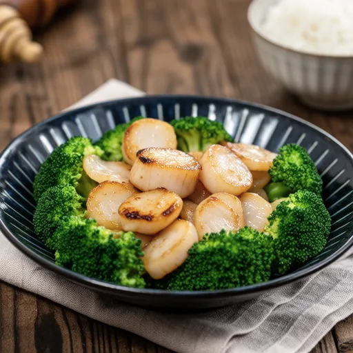 Broccoli and Scallop Garlic Sauté