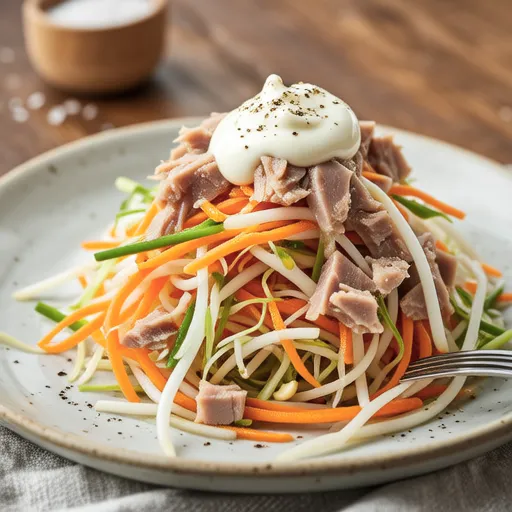 Bean Sprout and Carrot Tuna Mentaiko Salad
