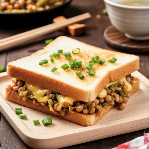 Natto Kimchi Mayo Toast