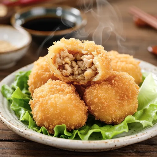 Onion and Ground Chicken Fritters