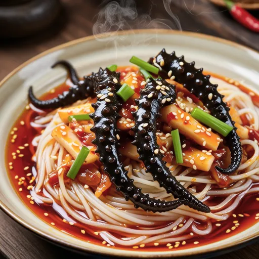 Spicy Stir-fried Squid with Glass Noodles
