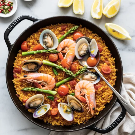Seafood Paella with Shrimp and Clams