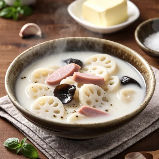 Lotus Root and Sausage Milk Soup