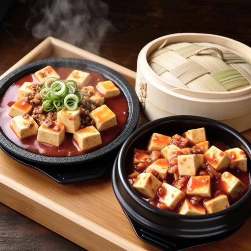 Two Tofu Side Dishes: Seasoned Soft Tofu and Tuna Tofu Kimchi
