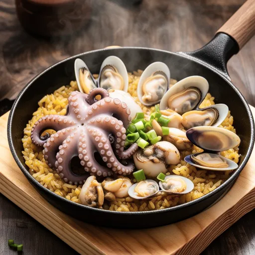 Japanese-style Octopus Paella