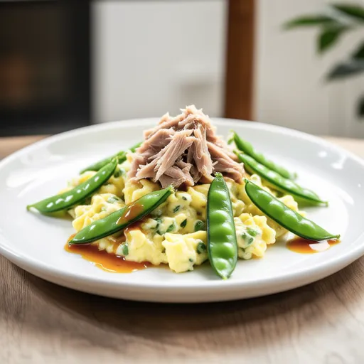 Egg Salad with Pea Shoots and Tuna