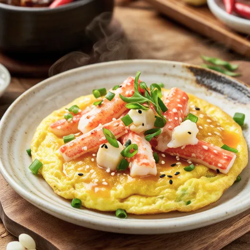 Hanpen Crab Omelette with Salt Sauce