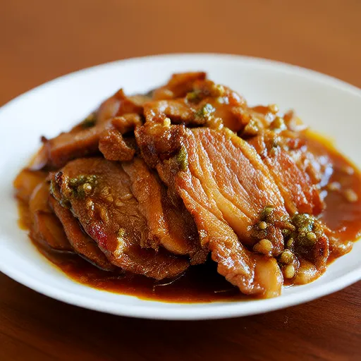 Cerdo Salteado con Mostaza en Grano