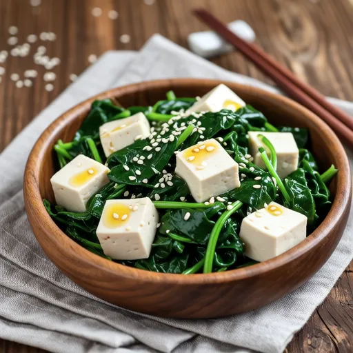 Tofu Spinach Salad