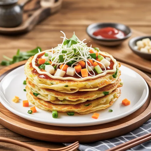 Onion Ring Pancakes with Leftover Vegetables