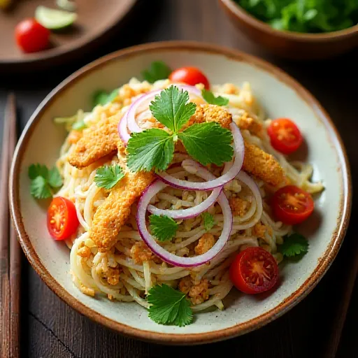 Chicken Mince and Vermicelli Ethnic Salad