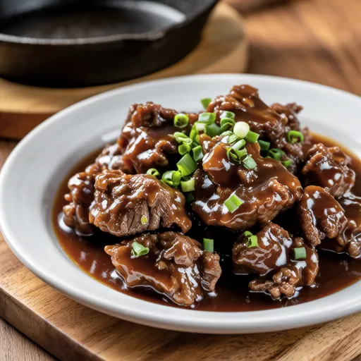 グリーンオニオンソース付き牛肉カルビ