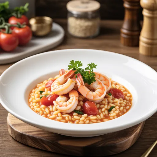Shrimp Tomato Cream Risotto