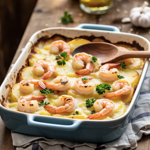 Shrimp and Potato Gratin