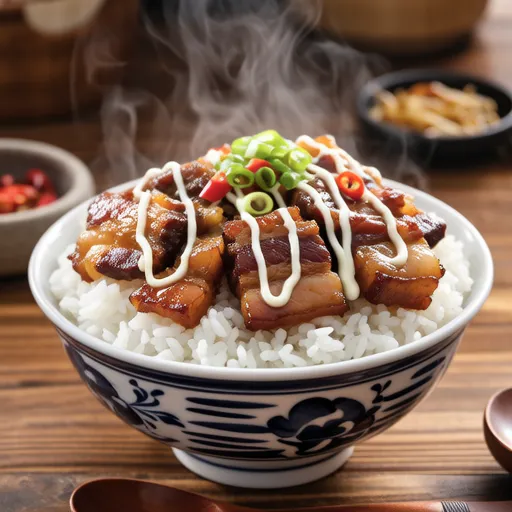 もやしと豚肉のマヨ丼