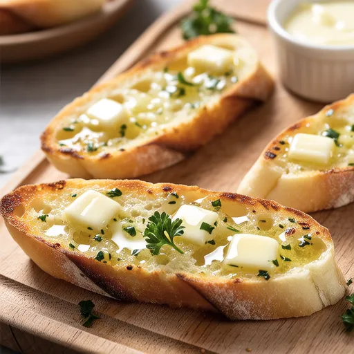 Garlic Baguette with Sweetened Condensed Milk