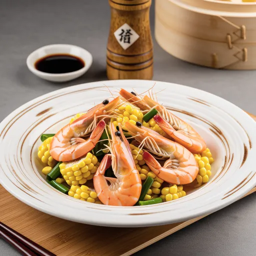 Shrimp and Corn Stir-fry with Sansho Pepper
