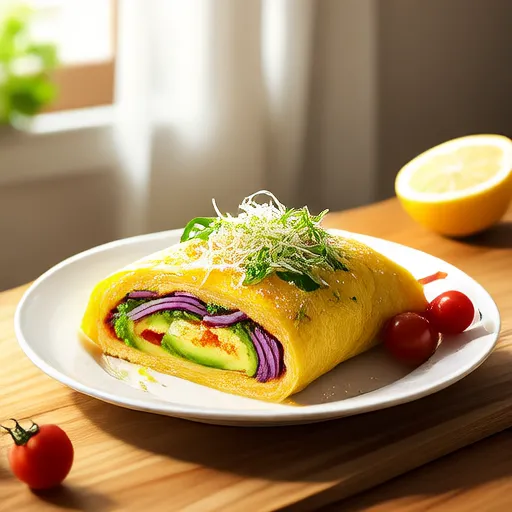 Avocado Egg Cabbage Omelette