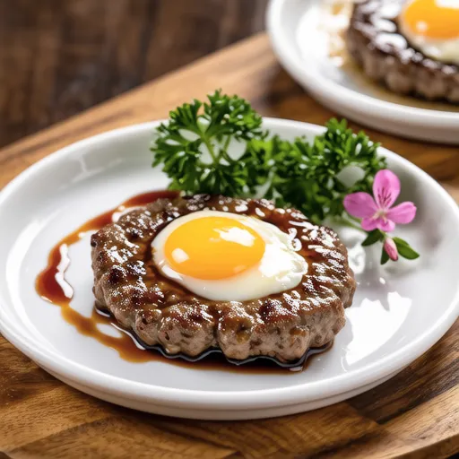 Soft-boiled Egg Hamburger Steak