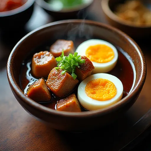 日式煮豬肉與雞蛋
