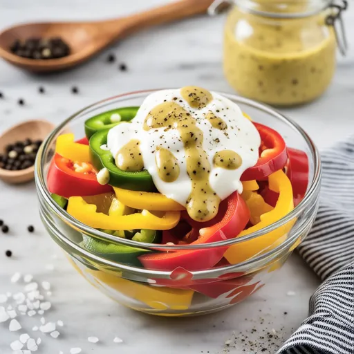 Bell Pepper with Mayo Mustard Dressing
