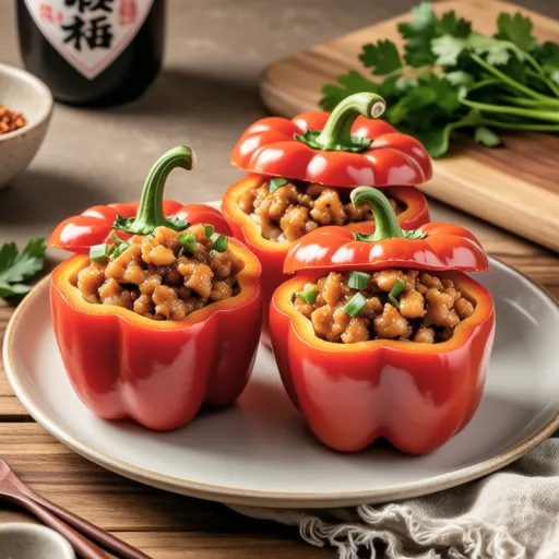 Stuffed Bell Peppers with Spicy Cod Roe