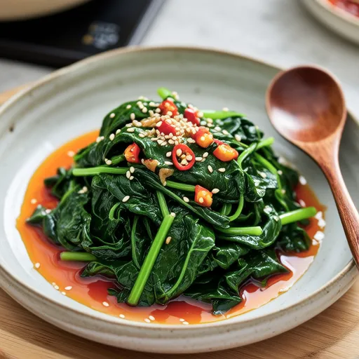 Spinach Side Dish with Soybean Paste