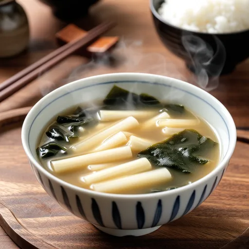 Clear Soup with Bamboo Shoots and Wakame