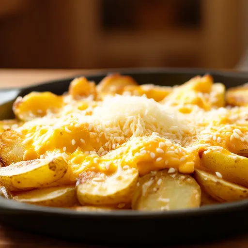 Гратен из картофеля с яйцом и сыром