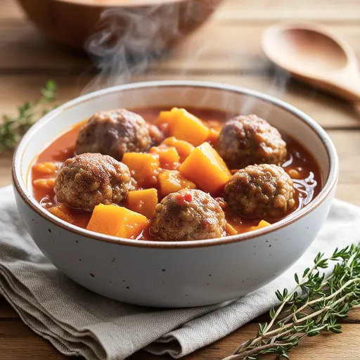 Meatballs and Pumpkin Chili Con Carne Style