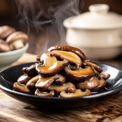 Sweet and Savory Simmered Shiitake Mushrooms