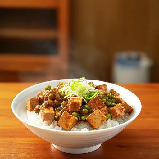 豆腐與毛豆的照燒丼