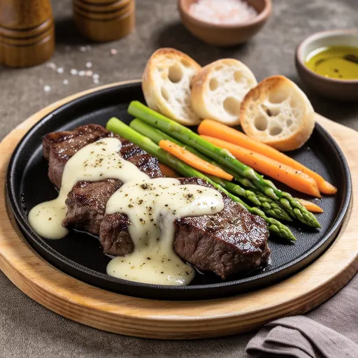 Beef Kalbi Yakiniku with Cheese Sauce