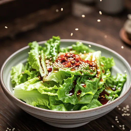 Fresh Lettuce Salad with Tangy Dressing