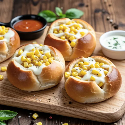 Air Fryer Sweet Corn Cheese Morning Bread