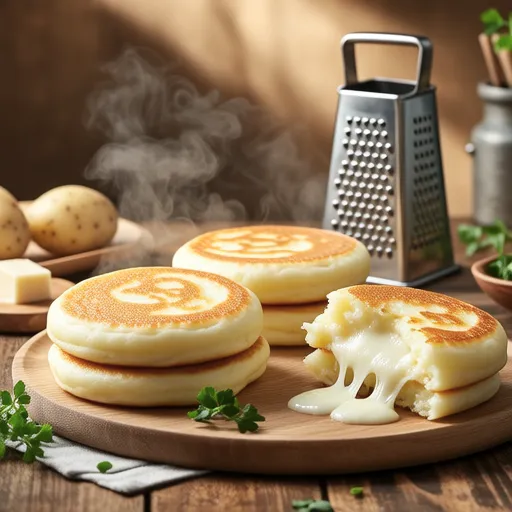 Soft and Tasty Potato Cheese Pancakes