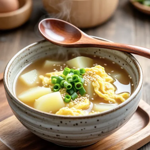 Clear Potato Egg Soup