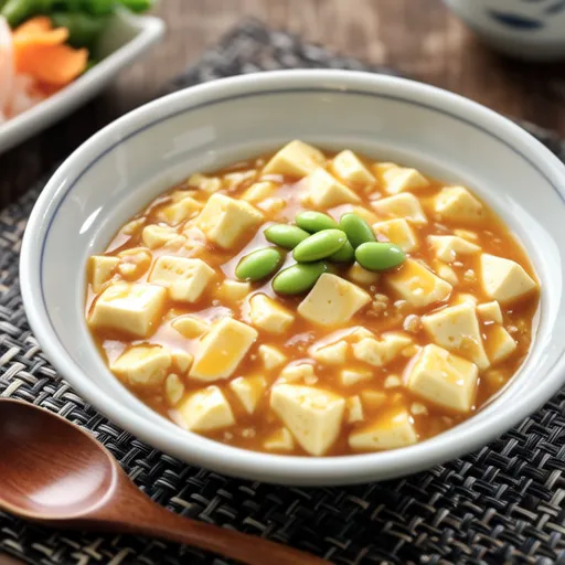 Egg and Tofu Microwave Steamed Dish